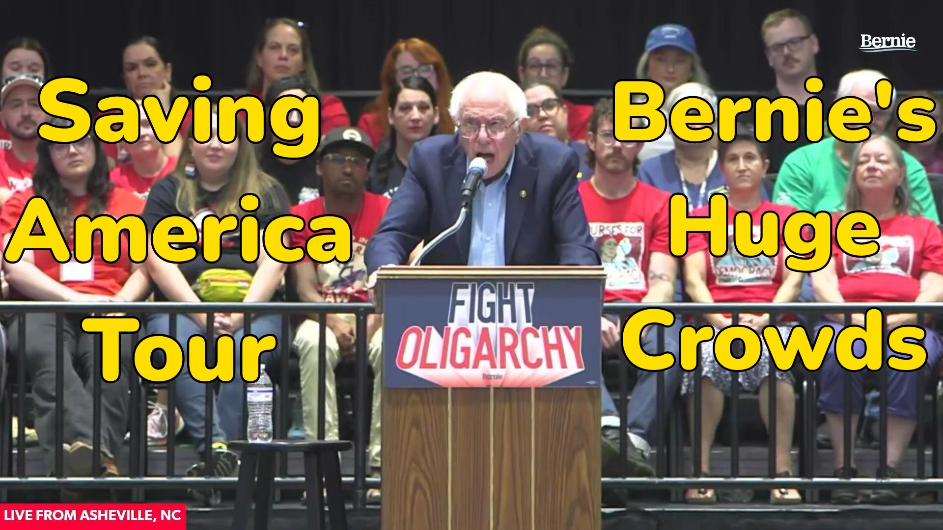 bernie is drawin huge crowds