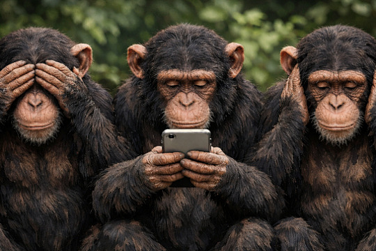 Monkey On Phone