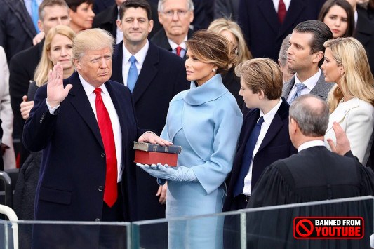 Trump’s presidency failures, showcasing key events like the January 6th Capitol riot, pandemic response, and family separation at the U.S. border.