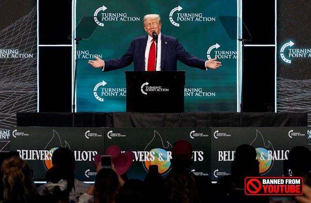 Former President Donald Trump addressed a crowd at Turning Point Action's "The Believers Summit" in West Palm Beach, Florida, on July 26, 2024.